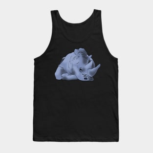 rhino lying down Tank Top